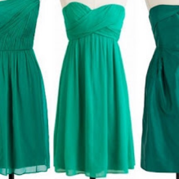 J. Crew Dresses & Skirts - Like new J Crew chiffon strapless bridesmaid dress